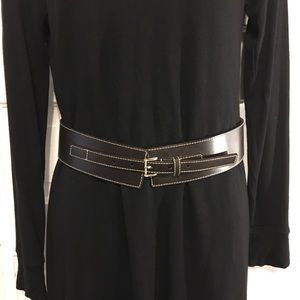 Calvin Klein Sz Small Brown Wide Leather Belt EUC!